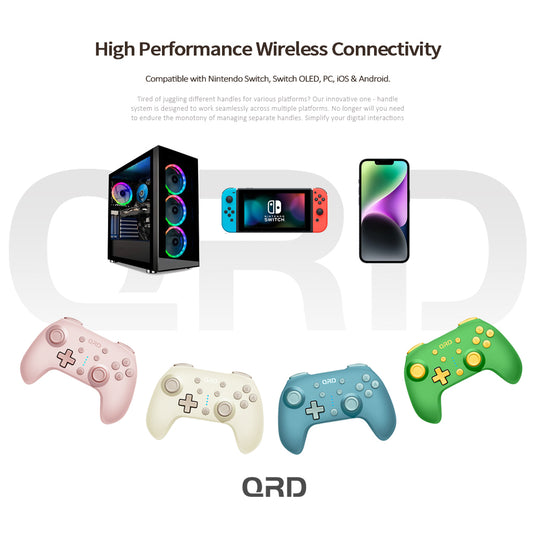 QRD Junior E5 Mini wireless controller for Switch/OLED, PC, iOS, Android