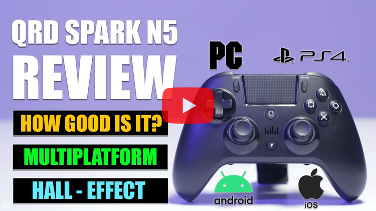 QRD Spark N5 wireless controller for PS4 - Youtube review by MugenLord