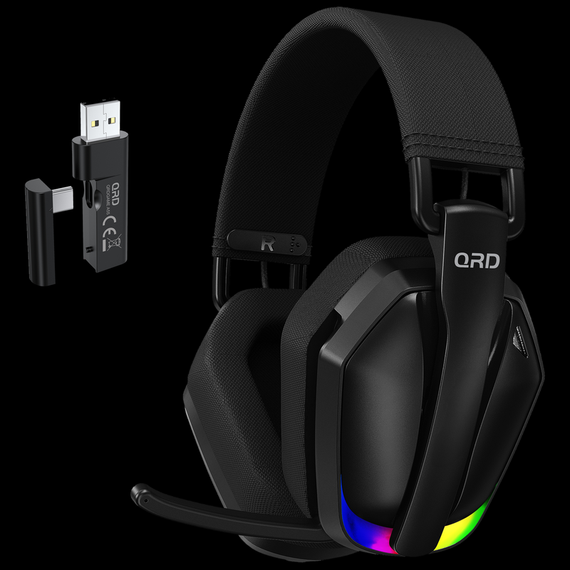 Carregue imagem no visualizador da galeriaFone de ouvido gamer sem fio QRD A55 2,4 GHz
