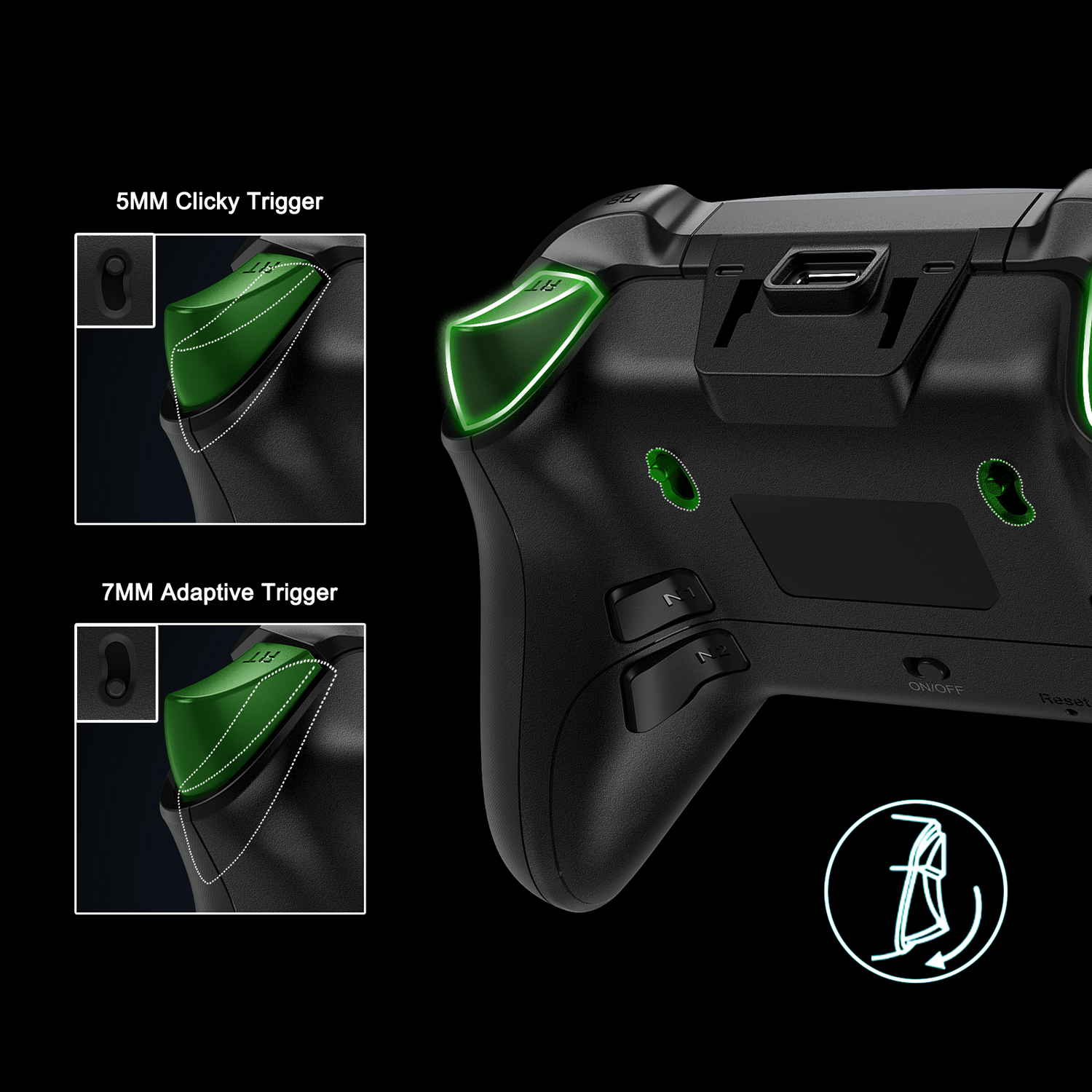 QRD FERROX M5 2.4Ghz Wireless Controller for XBOX Series X/S, XBOX ONE ...