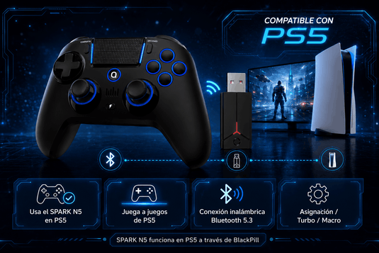 Usar SPARK N5 en PS5 a través de un convertidor