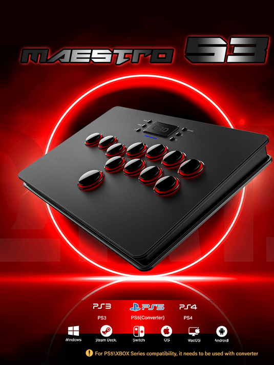 QRD Maestro S3 PS5 wireless leverless Hitbox Fighting Arcade Stick