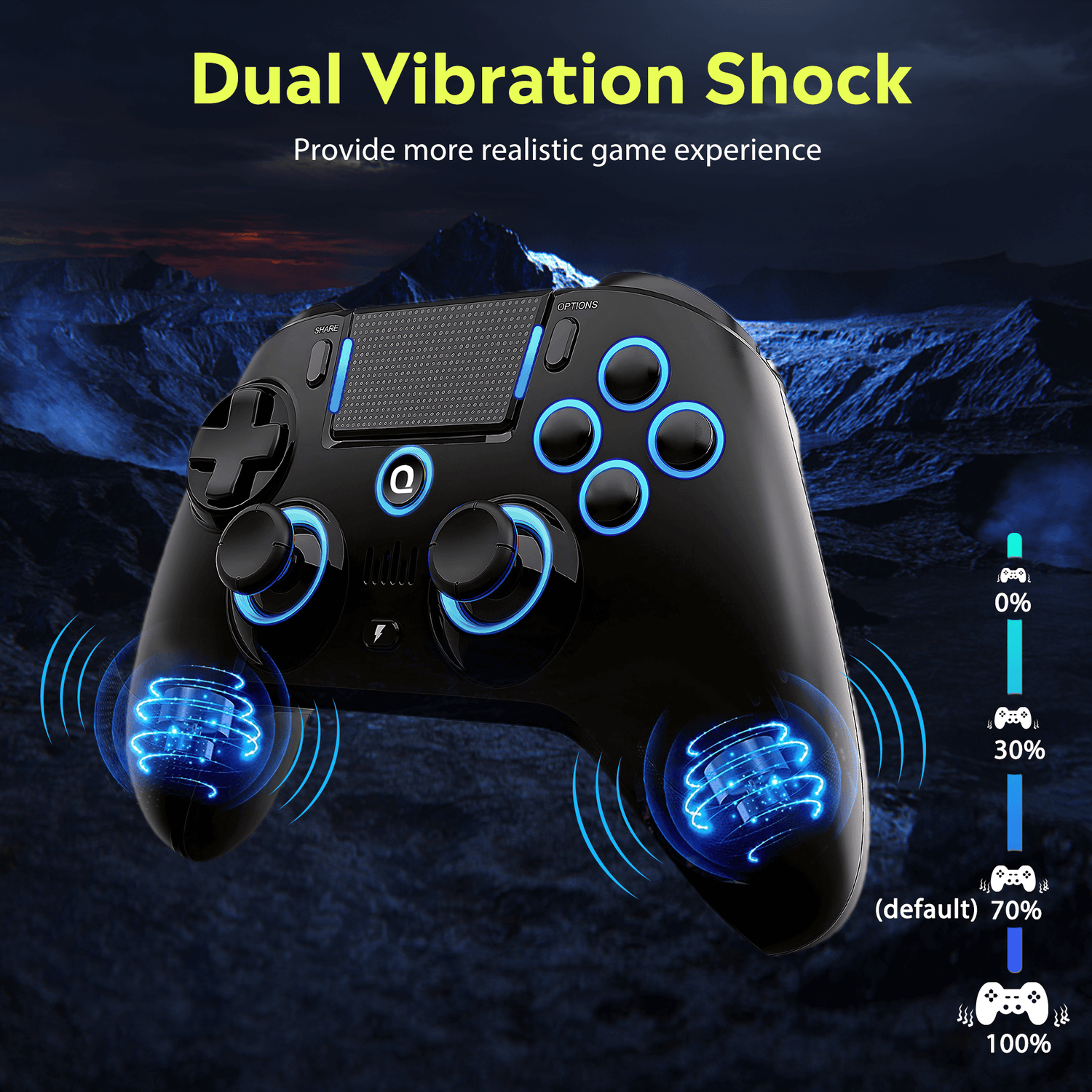 Controle sem fio QRD Spark N5 PS5/PS4/PS3 com joystick de efeito Hall ...